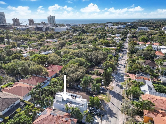 bird's eye view with a view of city