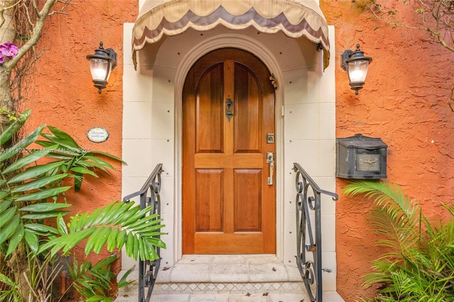 view of doorway to property