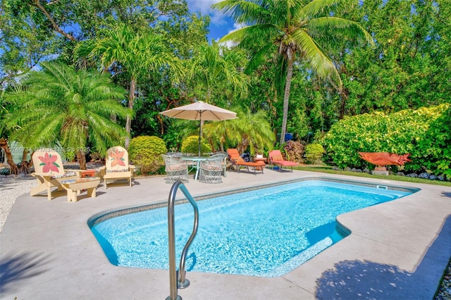 view of pool featuring a patio area