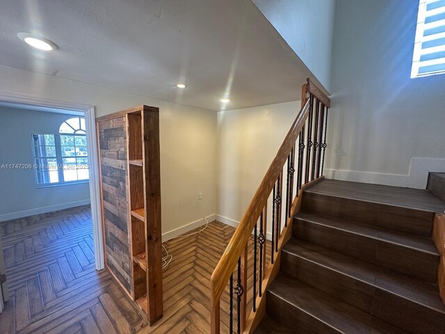 13926 SW 164th St, Miami, FL 33177 - stairs featuring baseboards and recessed lighting