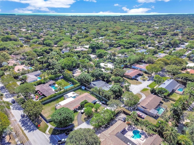 aerial view with a residential view