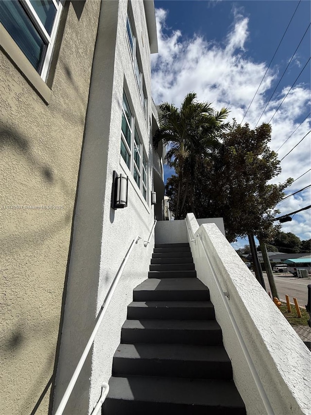 view of stairway