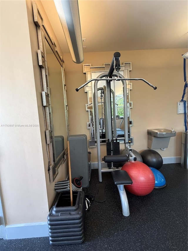 view of workout room