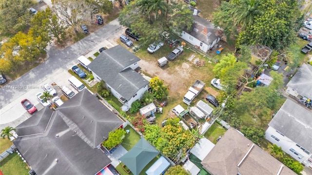 aerial view with a residential view
