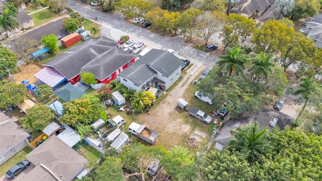 aerial view with a residential view