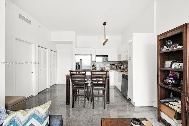 dining area with sink