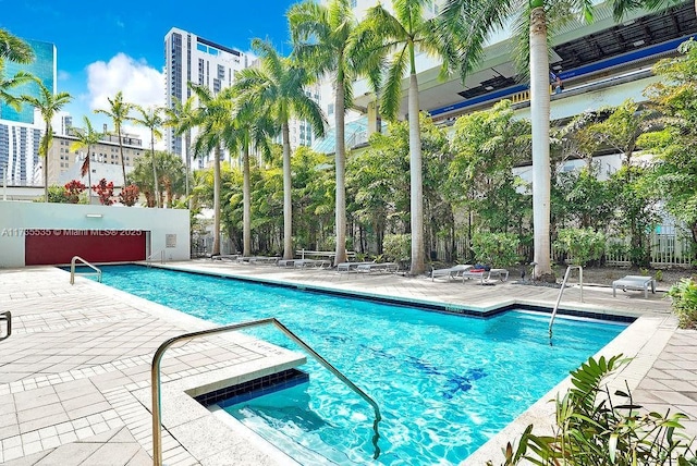 view of pool with a patio