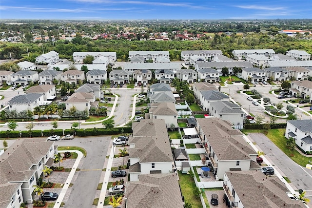 drone / aerial view with a residential view