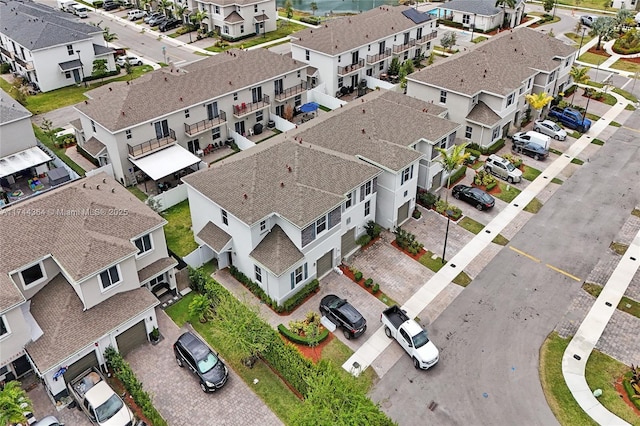 aerial view featuring a residential view