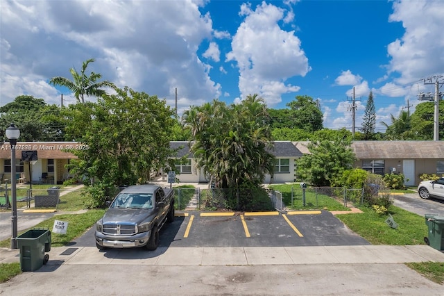 view of parking / parking lot