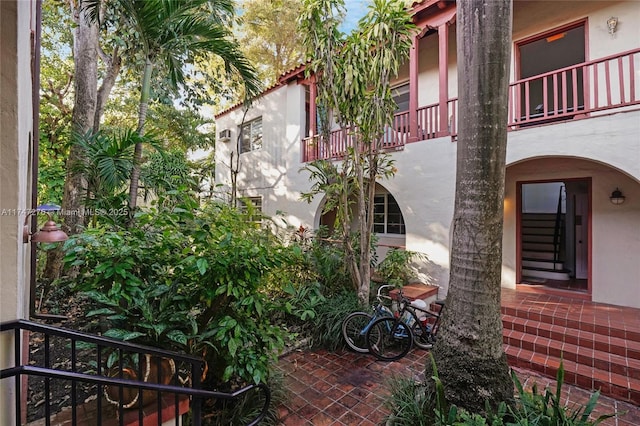 exterior space with a balcony