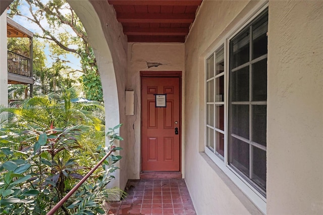 view of doorway to property