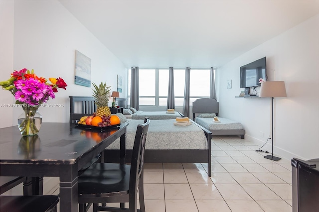 interior space featuring light tile patterned floors