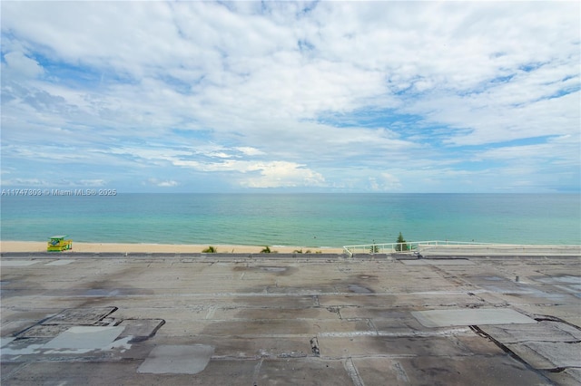 water view featuring a beach view