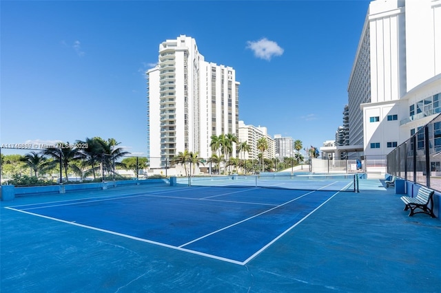 view of tennis court