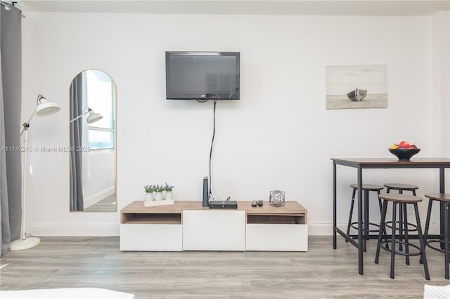 interior space featuring light wood-type flooring