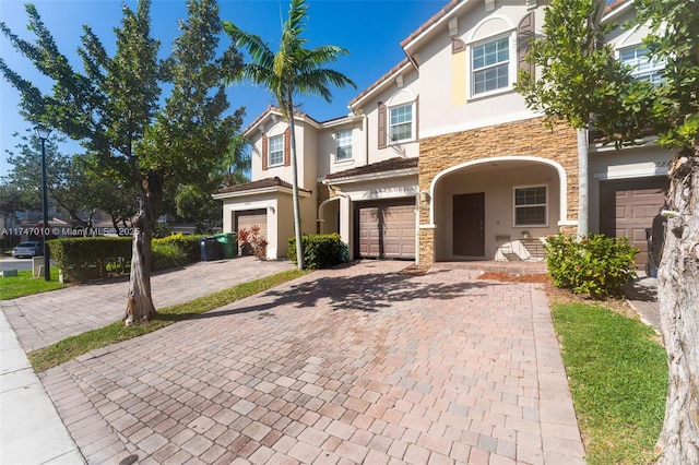 view of front of home featuring a garage