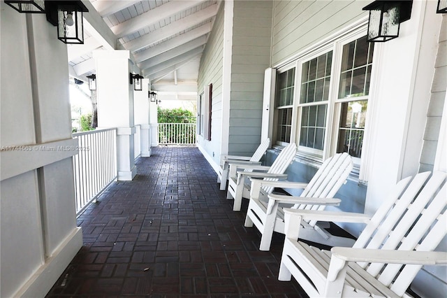 view of patio / terrace with a porch