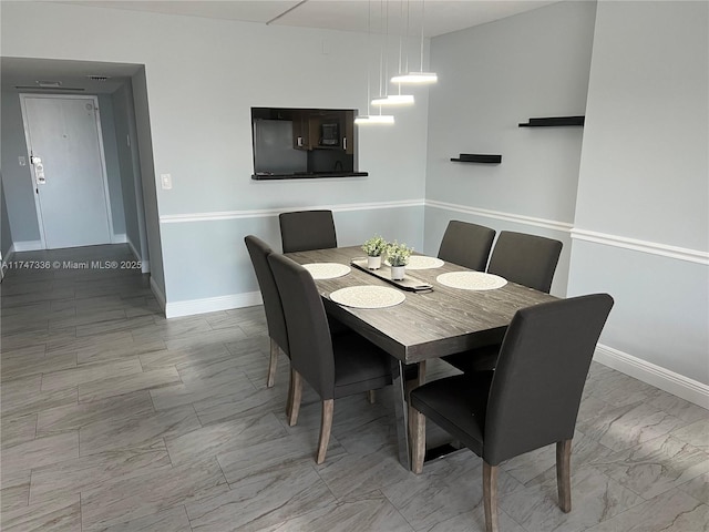 view of dining space