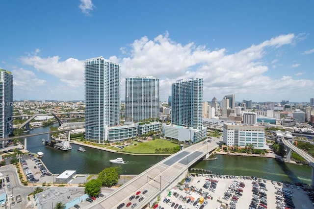 68 SE 6th St Unit 2112, Miami, FL 33131 - exterior space with a water view