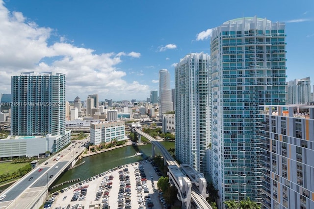 city view with a water view