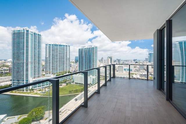 68 SE 6th St Unit 2112, Miami, FL 33131 - balcony featuring a water view