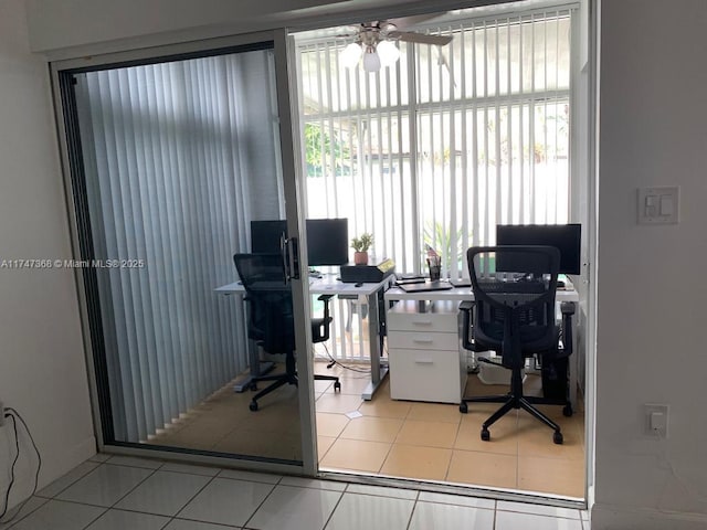 862 NW 132nd Ct, Miami, FL 33182 - tiled office space with ceiling fan