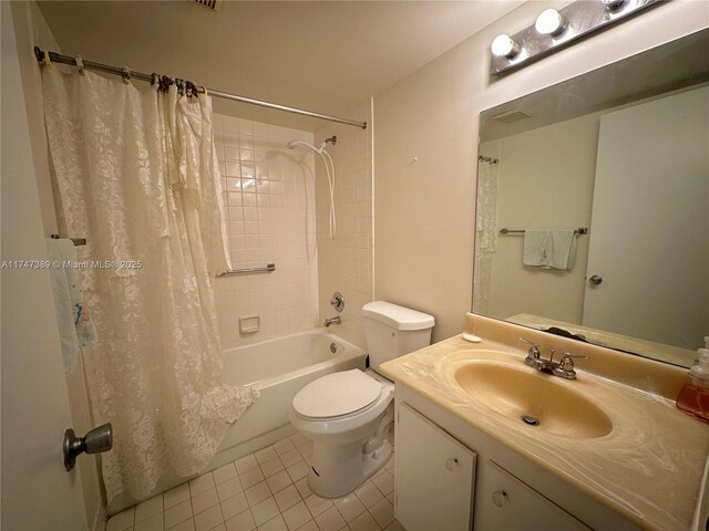 850 SW 133rd Ter Unit 201B, Pembroke Pines, FL 33027 - full bath featuring vanity, tile patterned flooring, shower / bath combination with curtain, and toilet