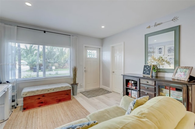 interior space featuring light wood-type flooring