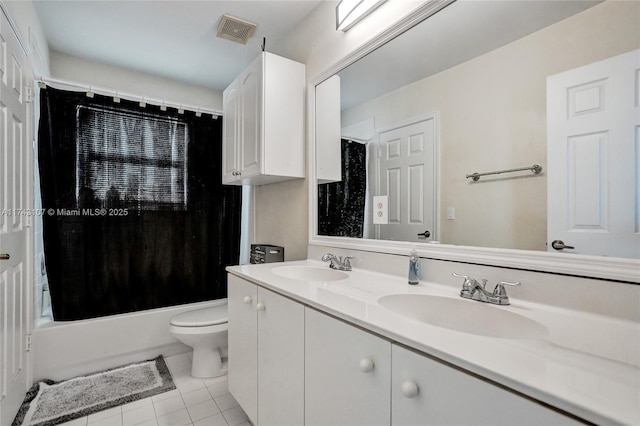 1588 SW 191st Ave, Pembroke Pines, FL 33029 - bathroom with a sink, visible vents, tile patterned floors, and toilet