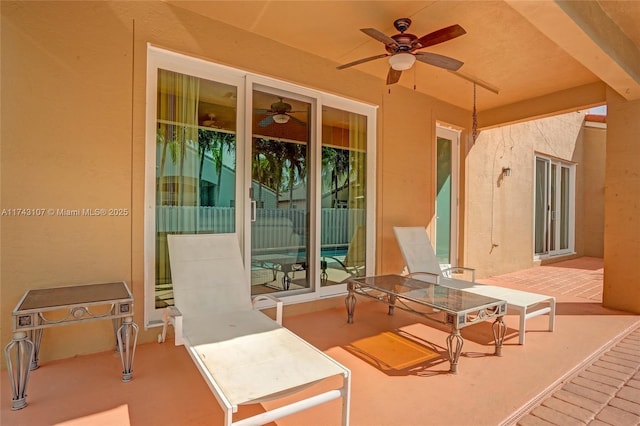 1588 SW 191st Ave, Pembroke Pines, FL 33029 - view of patio / terrace featuring outdoor dining area and a ceiling fan