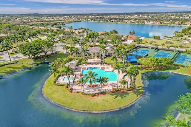1588 SW 191st Ave, Pembroke Pines, FL 33029 - bird's eye view featuring a water view