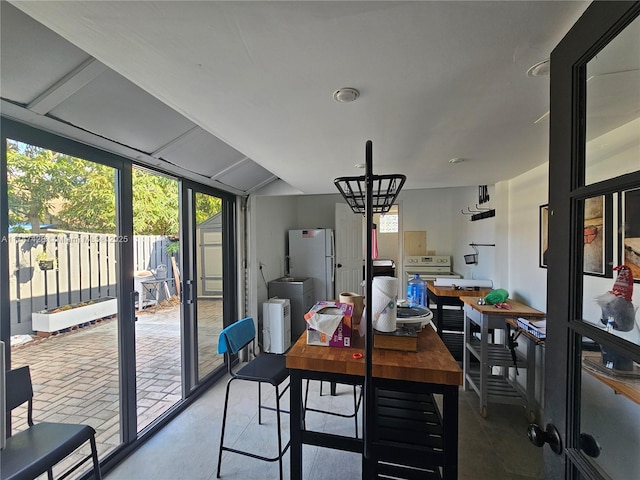 view of dining area