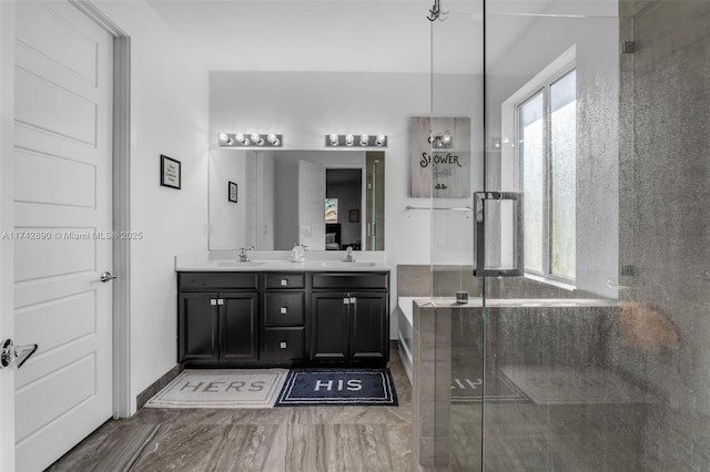 15124 SW 176th Ter, Miami, FL 33187 - full bathroom featuring double vanity and a shower stall