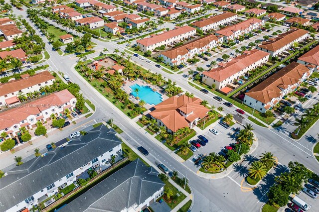 15124 SW 176th Ter, Miami, FL 33187 - aerial perspective of suburban area with a pool area
