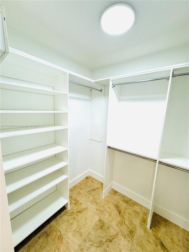 view of walk in closet