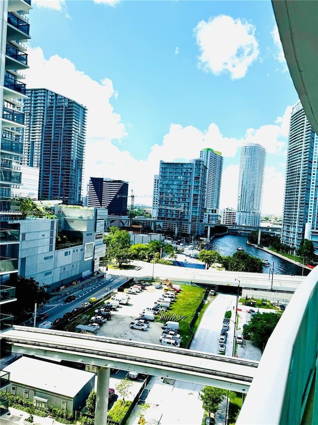 property's view of city with a water view