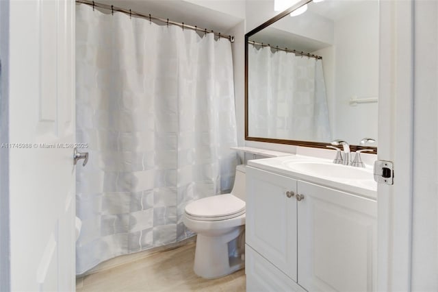 full bathroom with toilet and vanity