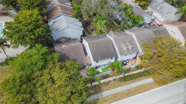 aerial view featuring a residential view