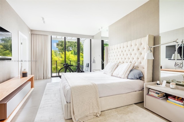 bedroom featuring access to exterior