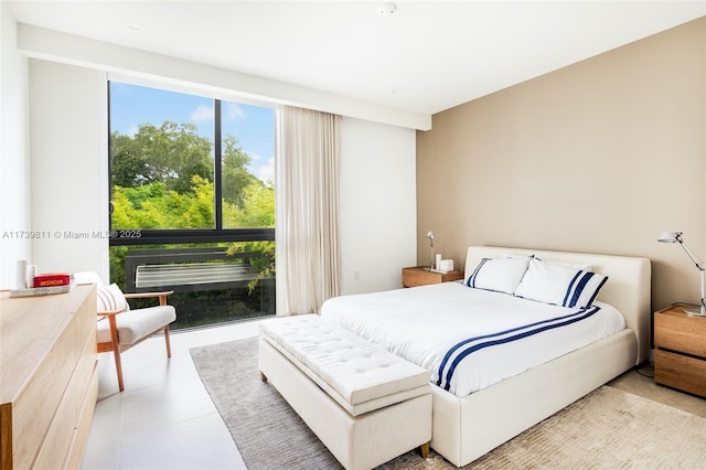 view of tiled bedroom