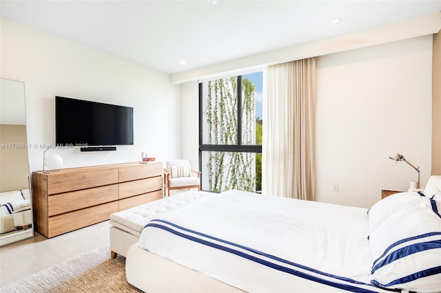 view of tiled bedroom