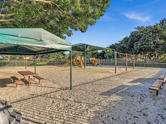 view of jungle gym