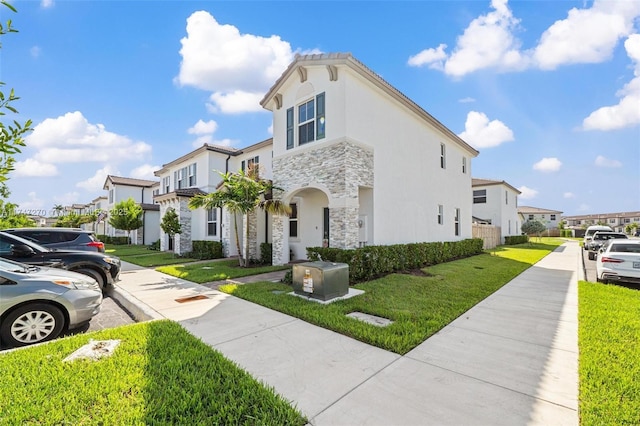 exterior space featuring a front yard