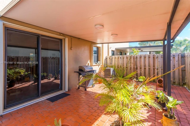 view of patio with grilling area