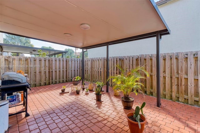 view of patio / terrace with area for grilling