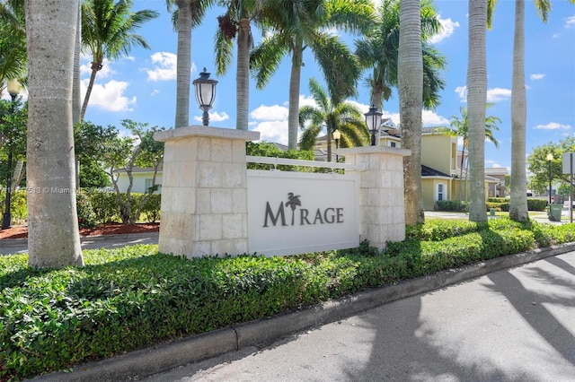 view of community sign