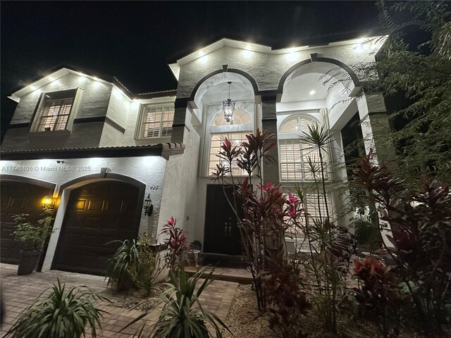 view of front of home featuring a garage