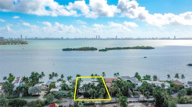 7331 Belle Meade Island Dr, Miami, FL 33138 - water view featuring city skyline