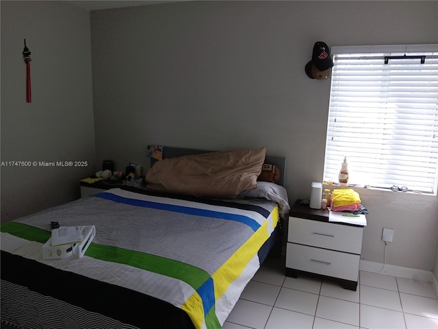 view of tiled bedroom